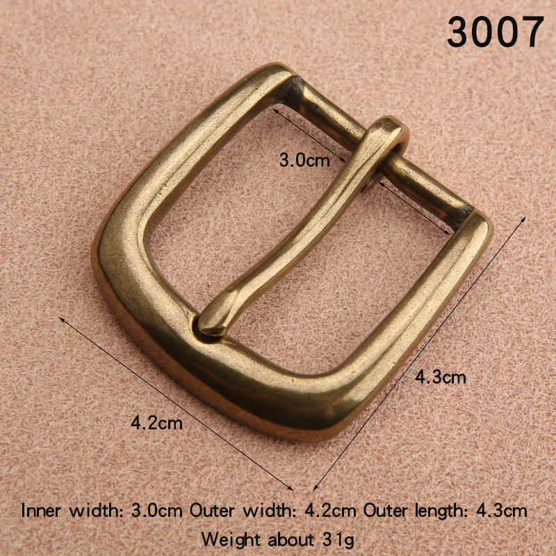Ceinture en laiton massif pour homme, acier inoxydable, broche unique, demi-construction, bricolage, cuir, 1 pièce, 30mm