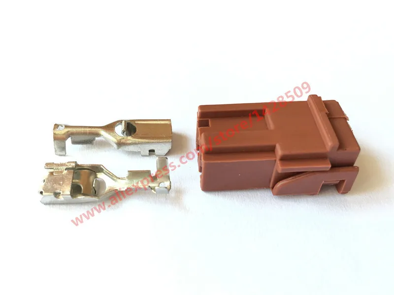 1 Set 2 Pin AMP Tyco Female Auto 142680-1 Electric Wire Harness Connector 1-142680-1