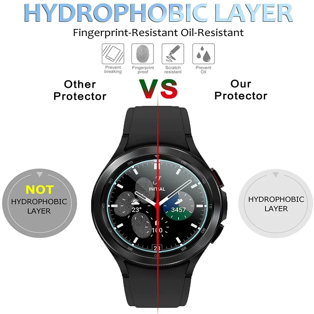 Защитная пленка из закаленного стекла для Samsung Galaxy Watch 4 Classic, защитная пленка для экрана 42 мм 46 мм Watch 4 40 мм 44 мм