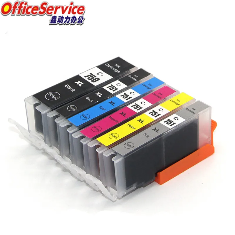 PGI-750 CLI-751 PGI750XL CLI751 ink Cartridge Compatible For Canon PIXMA MG7570 IP8770 MG6370 MG7170 inkjet printer