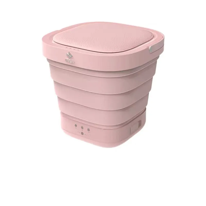 Lavadora plegable de 100-240V, máquina de lavado de ropa interior, cuidado de bragas, viaje de negocios, operación de botón táctil portátil