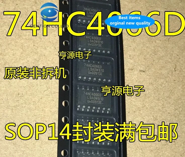 30 peças 100% novo e original estoque real 74 hc4066 hc4066d sop 74-14 quad bidirecional interruptor