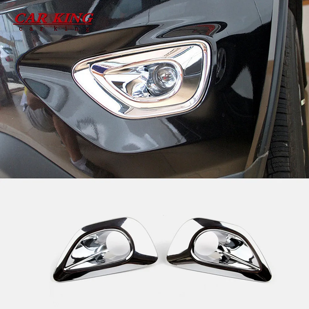 

For Jeep Grand Cherokee 2014 2015 Chrome Car Styling Front Fog Lamp Cover Light Protector Foglight Trim Panel Auto Accessories