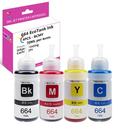 YC Compatible for Epson 664 EcoTank Ink Bottle 664 for ET-2500 ET-2550 ET-2600 ET-3600 ET-4500 ET-4550 ET-16500 L350 L551 L120