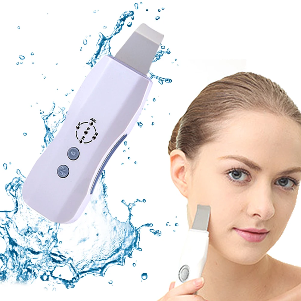 Ultrasonic Skin Scrubber Deep Cleaning Face Scrubber Vibrating Facial Cleansing Skin Spatula Peeling Beauty Instrument Device