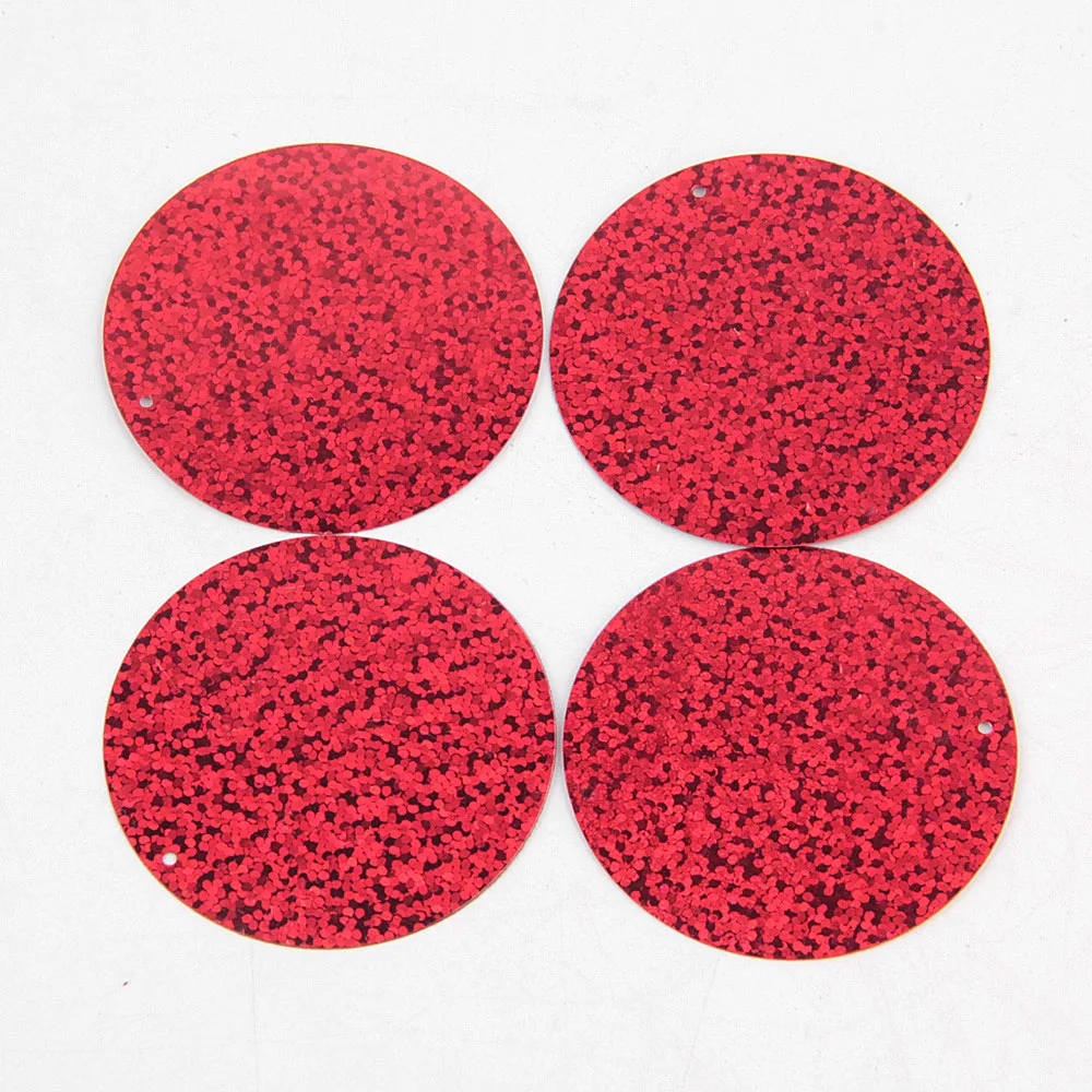 Pailettes 4cm Large Round  Laser Sequins 40mm PVC Flat Loose Sequin Paillette Sewing Wedding Cloth Material Lentejuelas 10g