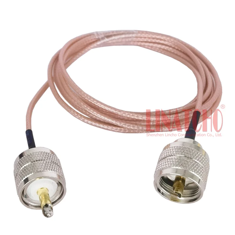 2 Meters High Temperature Resistance Coaxial RG316 UHF PL259 Male to PL259 Male Antenna Connecting Cable