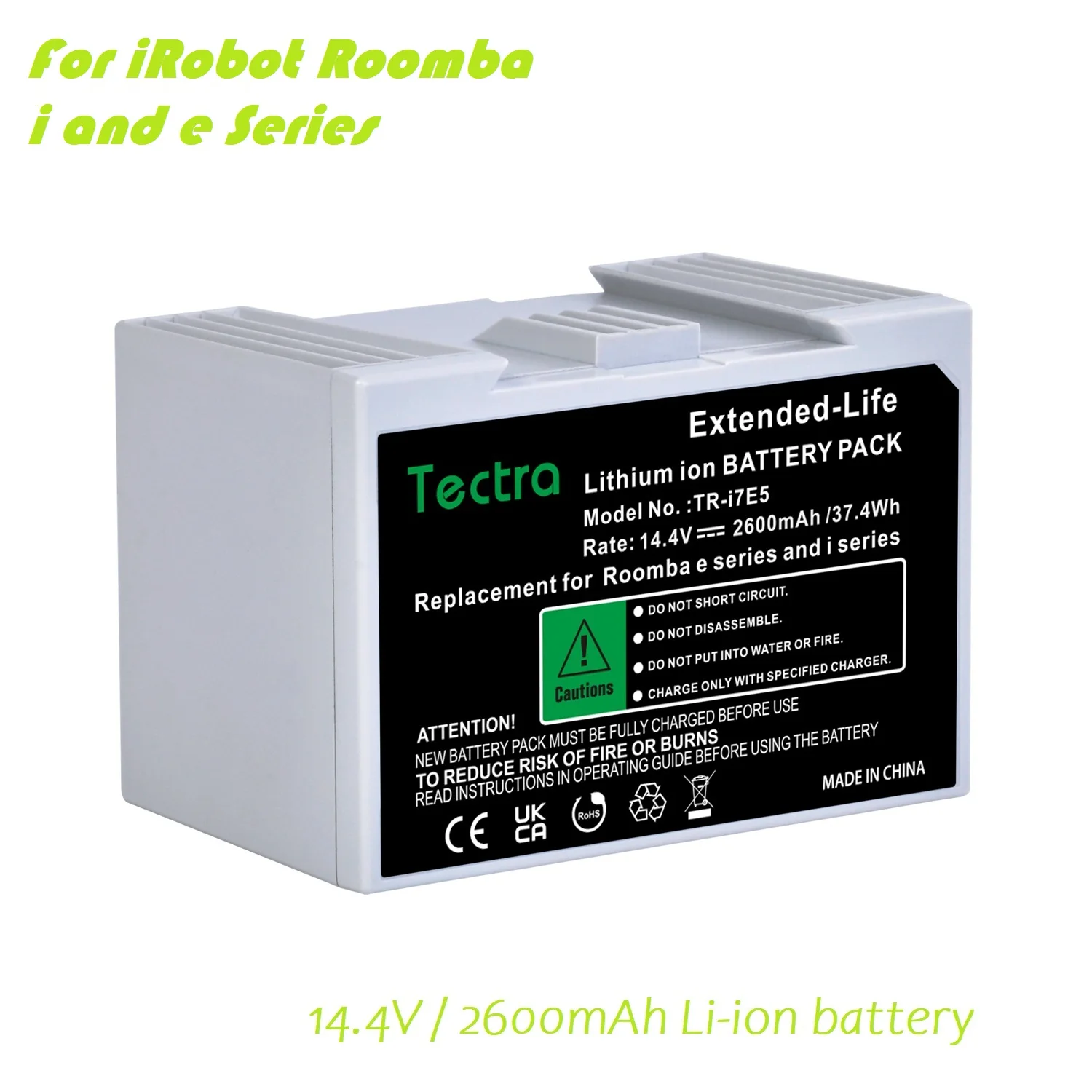 

Replacement Lithium Ion Battery Compatible with iRobot Roomba i7 e6 7550 e5 e5152 e5154 ABL-D1