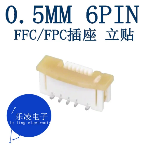 

Free shipping 0.5MM 6P FFC/FPC 6PIN 0525590652 52559-0652 10PCS