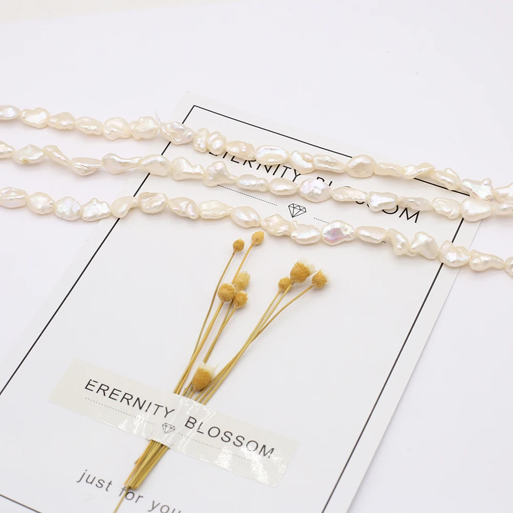 AAA Natural Freshwater Pearl Beads Irregular Straight Hole Loose Bead For DIY Charm Bracelet Necklace Jewelry Accessories Making