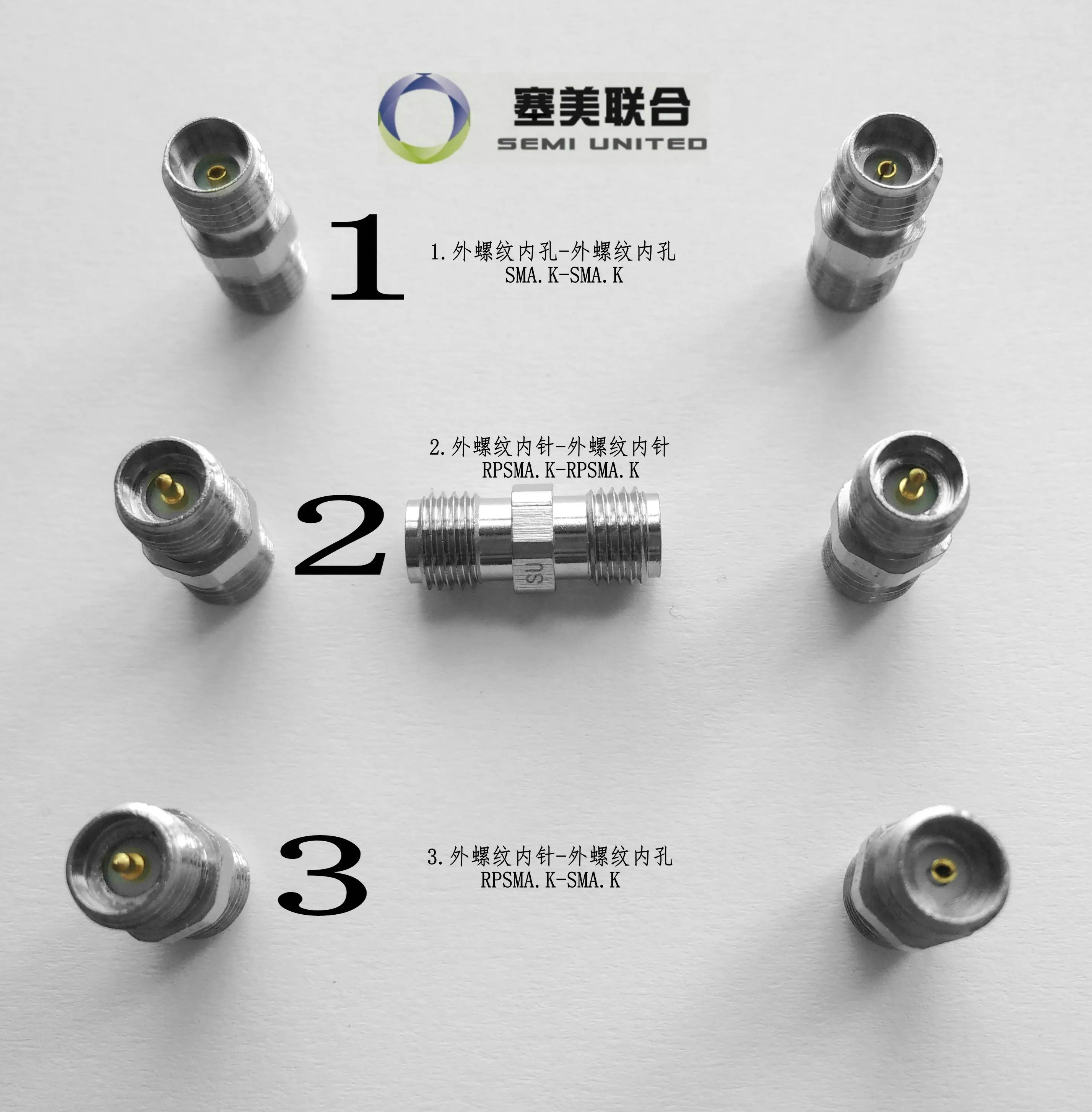 SMA RP 2.92 adapter insertion loss less than 0.1dB 6G standing wave less than 1.1 reverse polarity 6G ; 18GHz; 27G