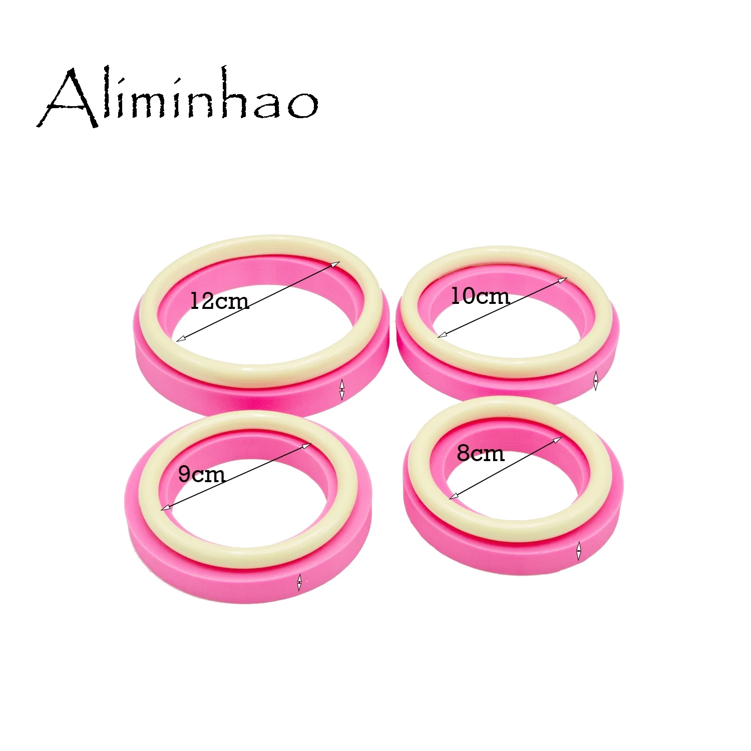 DY0161 Inner diameter 3.1/3.54/3.9/4.7inch resin silicone cylindrical bracelet mould for jewelry making wristbands keychain mold