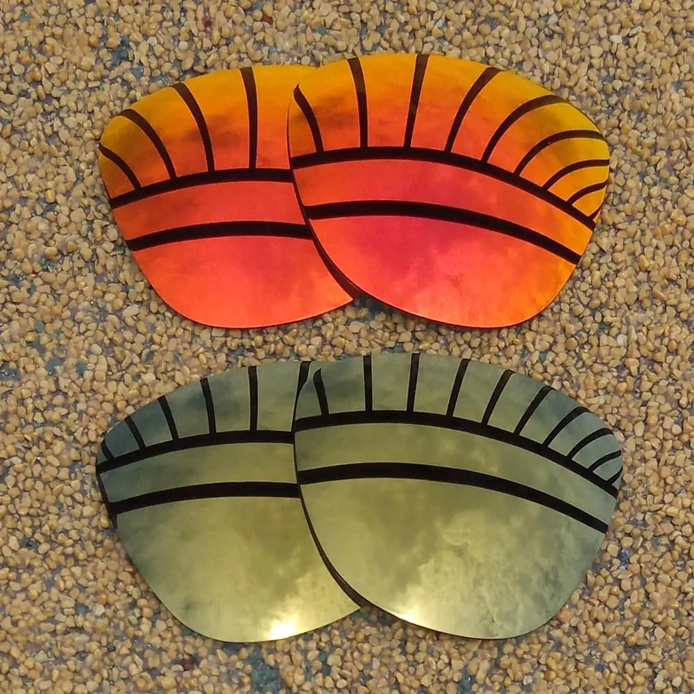 Orange Red & Bronze Gold Mirrored Polarized Replacement Lenses for Frogskins Frame 100% UVA & UVB