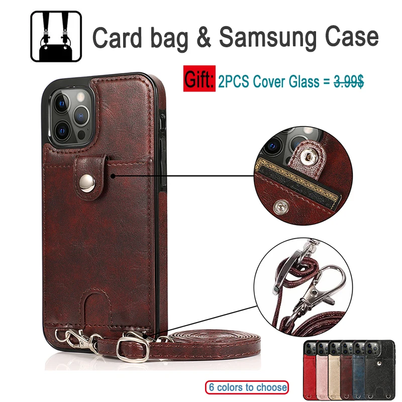 

Cell phone Case for Samsung Note 20 Ultra S10 plus S20 S10 S9 S8 S10e Note8 Note9 Note10 luxury Wallet Flip Cover