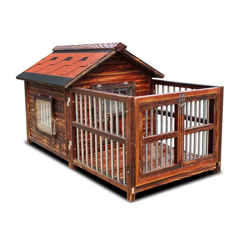 High quality solid wood open top dog house modern small pet animal cage