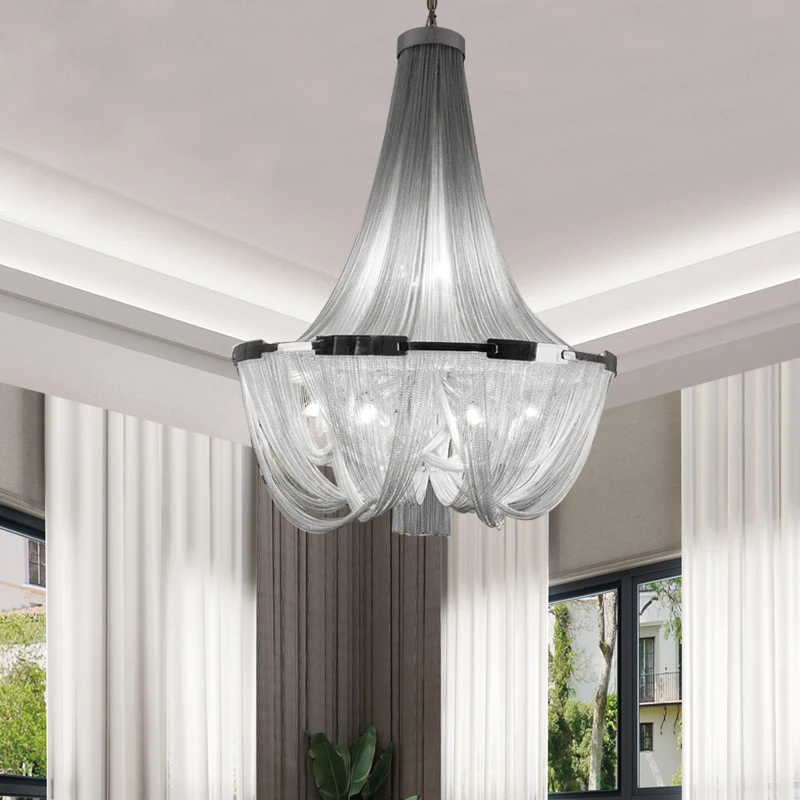 

Modern Chandelier Jump Floor Villa Dining Room Living Room Hanging Lamp Hotel Engineering Sales Department Lobby Lighting Nordic