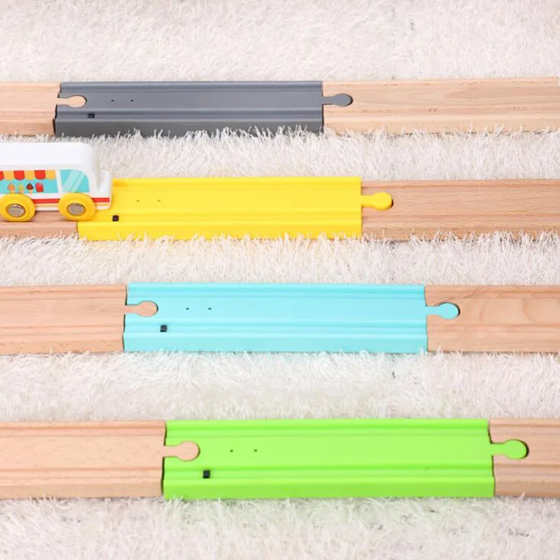 Wooden Train Track Set Wood Railway Accessories Track Bridge Piers With Fit Wooden Thoma Biro Tracks Toys for Kids