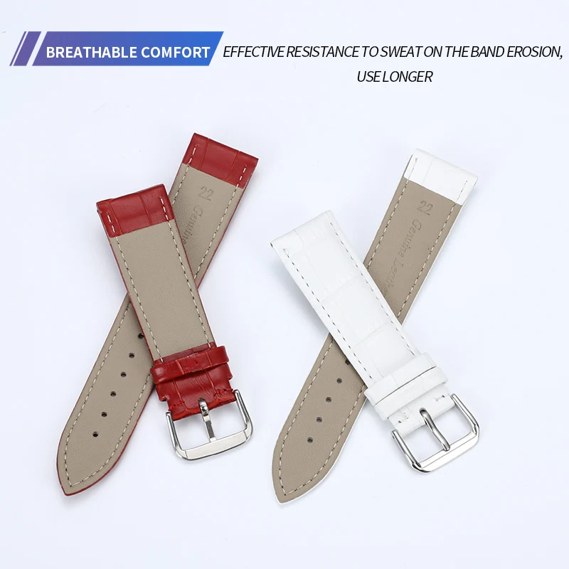 Universal Replacement Leather Watch Strap Leather Watchband for Men Women 12mm 14mm 16mm 18mm 19mm 20mm 21mm 22mm Watch Band