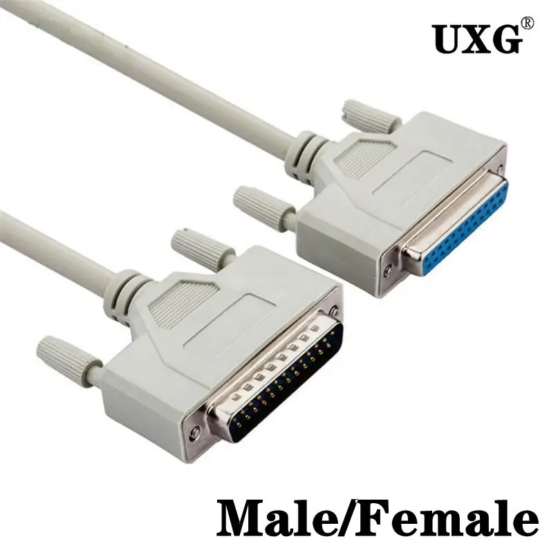 3M 5m 10m DB25 25Pin Male To Female M/F Parallel LPT Cable 1.5m 5FT DB25 To DB25 Cable For Laser Printer DB 25 Parallel Cable