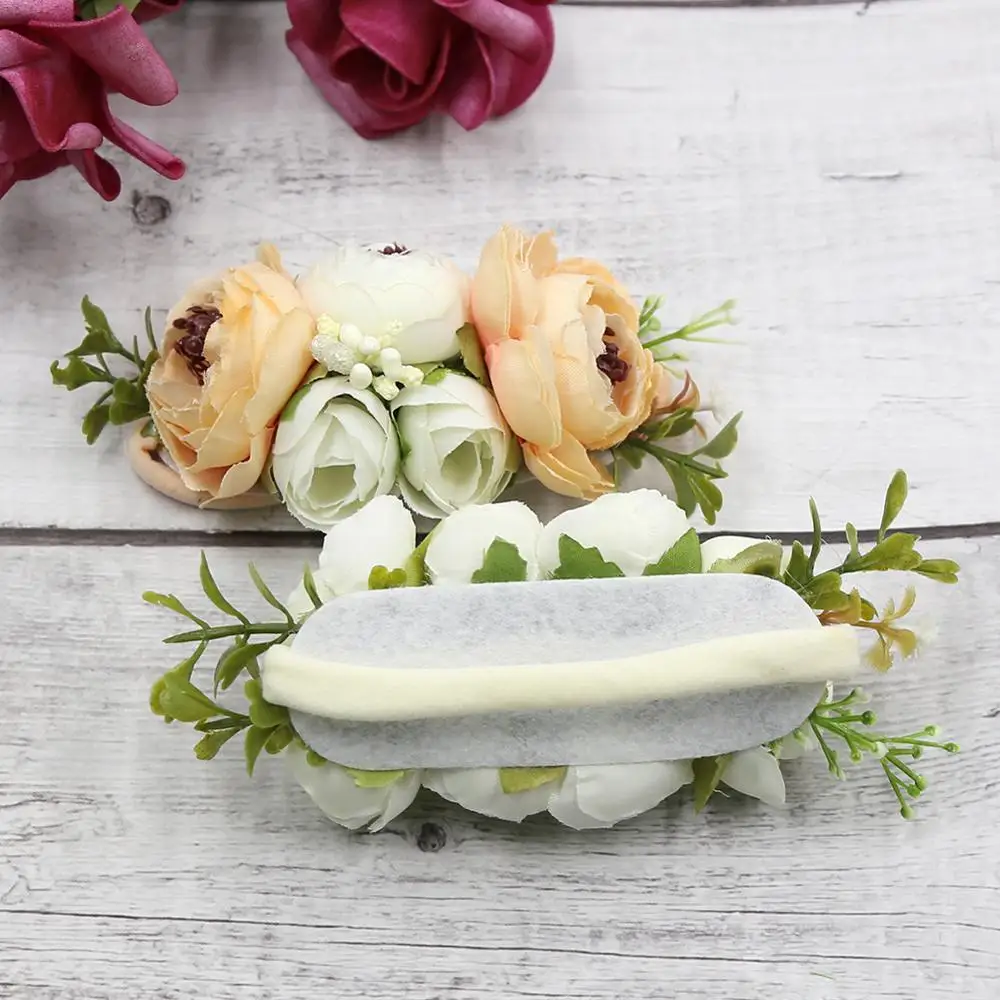 Diadema floral elástica para bebé recién nacido – Boutique artesanal