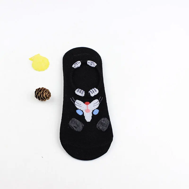 Stereo CAT Invisible Short Woman Sweat summer comfortable cotton girl boat socks ankle low female hosiery 1pair=2pcs XG19