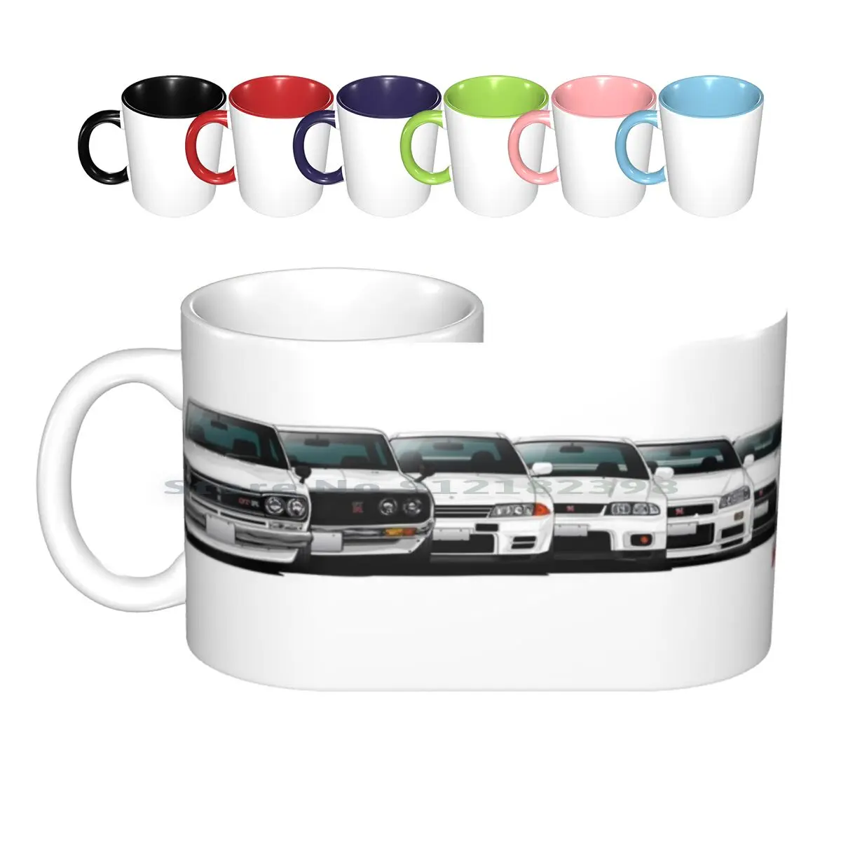 History Nissan Gtr-V02 Ceramic Mugs Coffee Cups Milk Tea Mug Skyline Gtr R34 Hakosuka Japan Car Heritage Gtr Japanese Sport Car