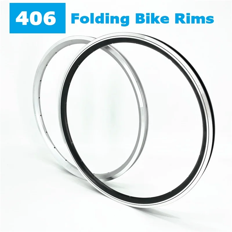 Składane felgi rowerowe 20 cali 406 Podwójna felga ze stopu aluminium Zawór Schradera 20H 24H 28H 32H 36H Tarcza / V Hamulec Felgi