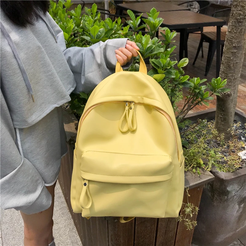 DIEHE-Mochila de piel sintética para mujer, bolso de hombro escolar, de alta calidad, a la moda