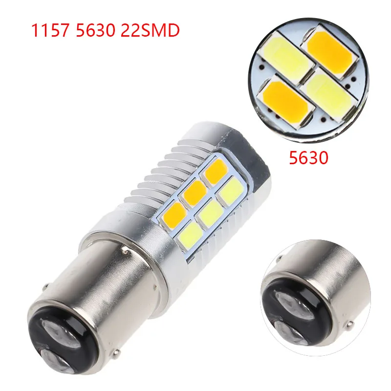 2 шт. 1157 BAY15D T25 3157 T20 7443 светодиод 5630 SMD Автомобильные лампы указатели поворота стоп-сигналы 12 В двухцветный белый Янтарный