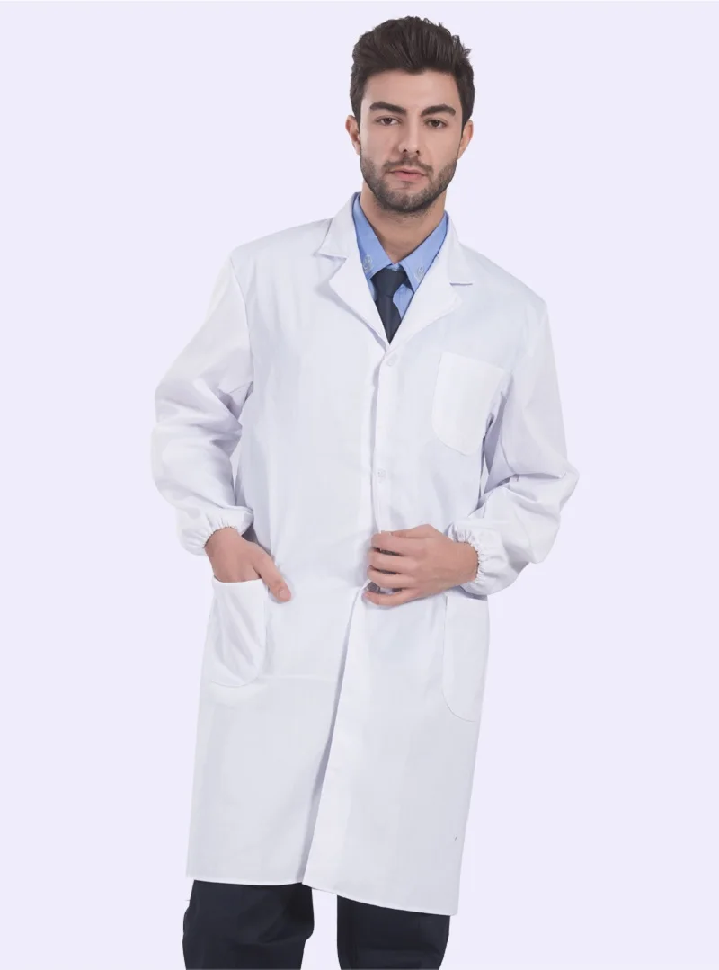 Male Short Sleeve Female Physician Suit Long Sleeve Beauty Salon Clothing White Coat Dust Proof Dental Nurse Lab Student Outfit