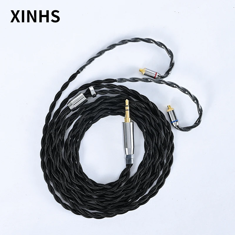 HIFI 4 fili singolo cristallo rame placcato oro sostituzione cuffie cavo di aggiornamento MMCX cavo di aggiornamento Audio a 2 Pin
