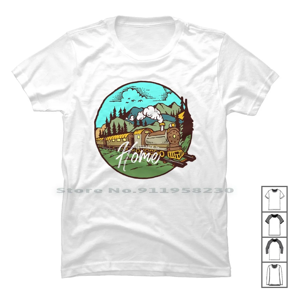 Train T Shirt 100% Cotton Adventure Popular Journey Train Ture Tage Rain Home Age Ra Me