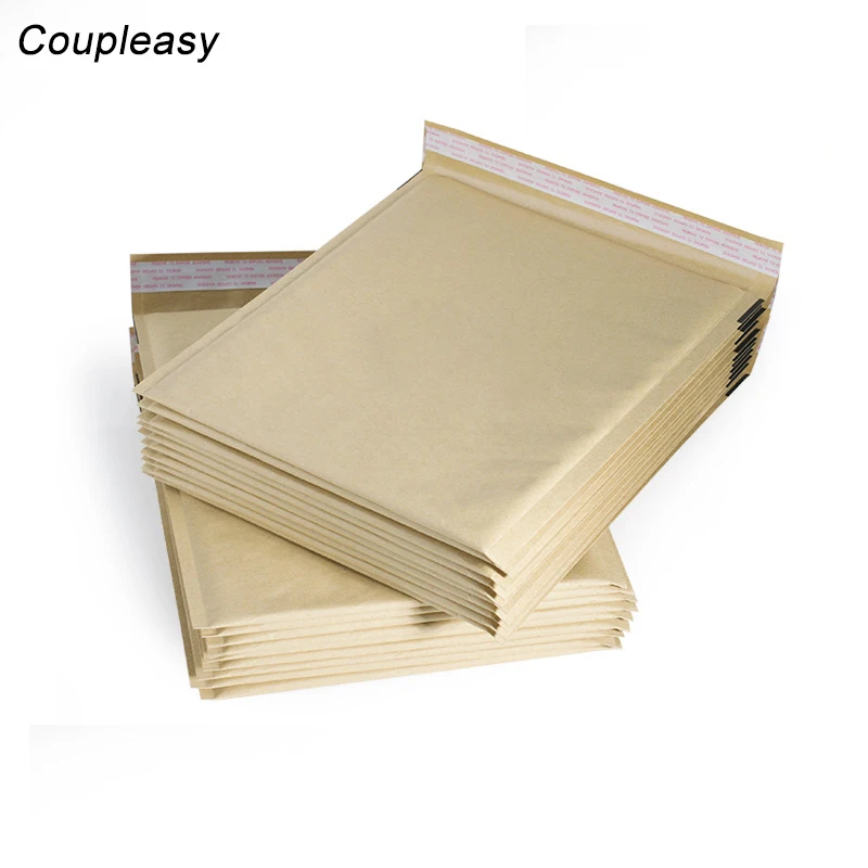 50Pcs/Lot Primary Color Kraft Paper Bubble Mailer Self Seal Adhesive Shipping Envelopes with Bubble Shockproof Mail Packaging