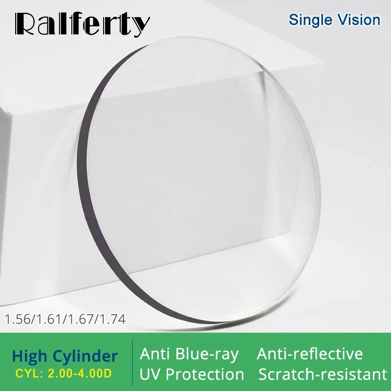 Ralferty (High Cylinder) 1.56 1.61 1.67 1.74 Optical Lenses Anti Blue Light Prescription Glasses Lens Eyes Clear Diopter Lentes