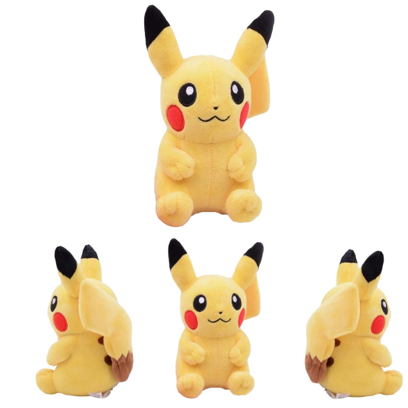 20cm Pokemon Cute Plush Dolls Anime Pikachu Pichu Kawaii Pokémon Short Stuffed Toys Cartoon Girl Children Birthday Kids Decorate