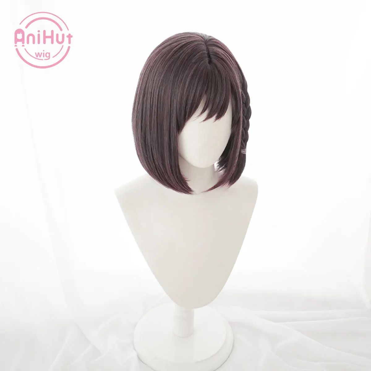 【AniHut】Shinonome Ena Brown bobo Lolita Cosplay Wig Project SEKAI COLORFUL STAGE! Straight Heat Resistant Synthetic Cosplay Hair