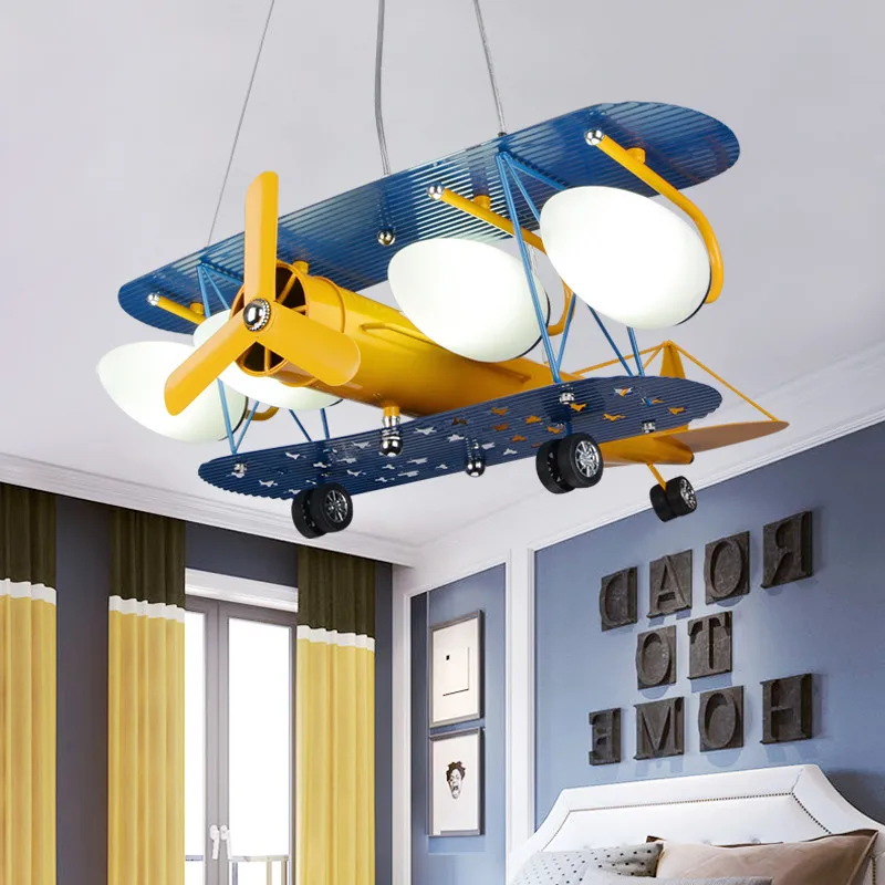 lampada led suspensa para criancas lustre para criancas luz do aviao iluminacao do quarto 01