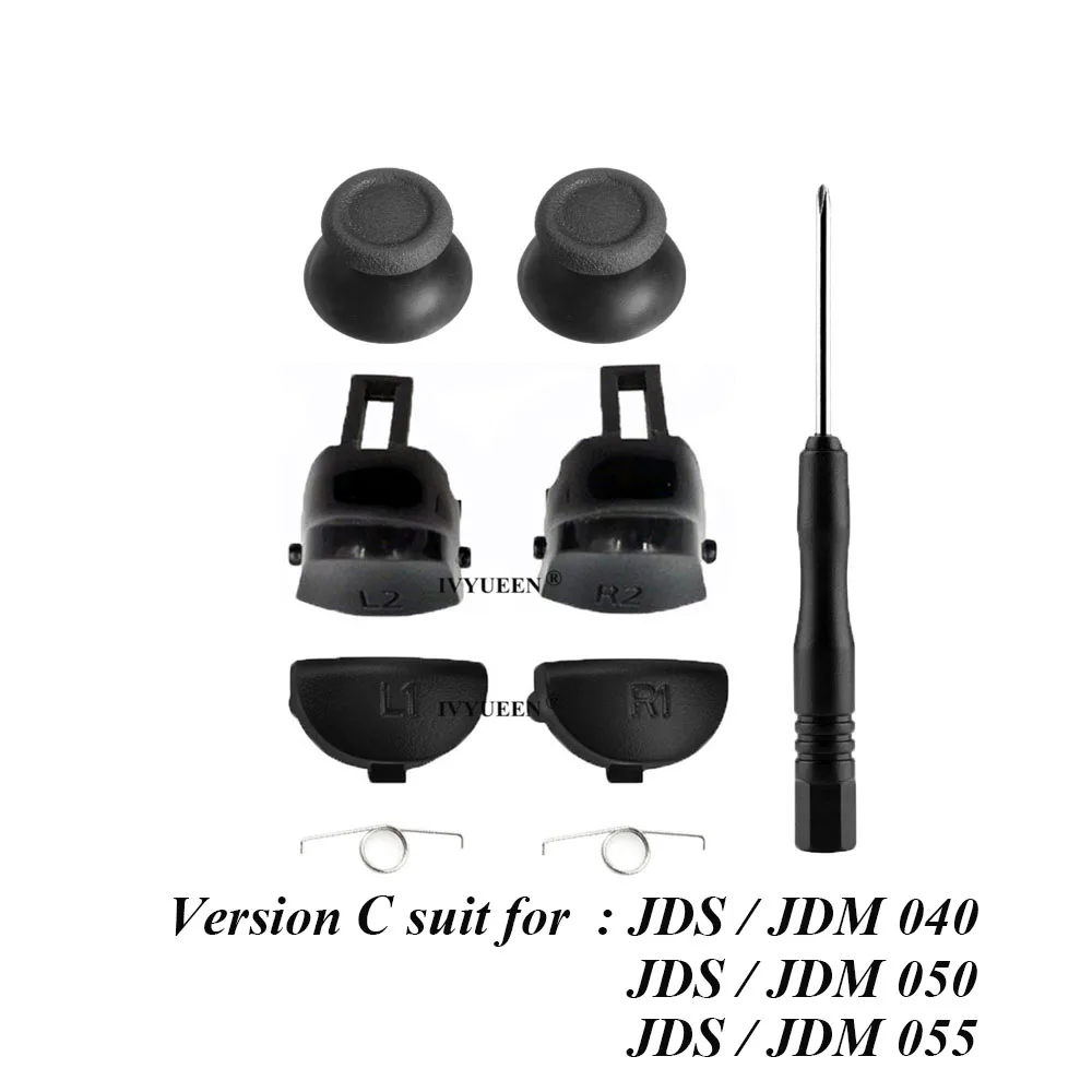 IVYUEEN 9 Trong 1 Analog Ngón Tay Cái Gậy Chụp Hình Cho Máy Chơi Game PlayStation 4 PS4 Pro Slim Bộ Điều Khiển L1 R1 L2 R2 Nút Kích Hoạt cho Tay Cầm Dualshock 4 Sửa Chữa