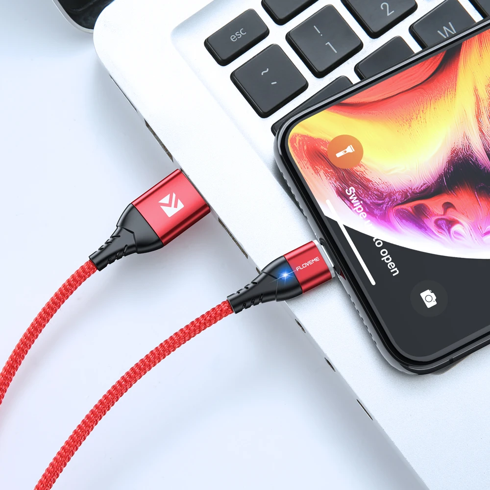 FLOVEME-Cable Micro USB magnético 3A para móvil, Cable de carga rápida de datos, tipo C, para Xiaomi, iPhone 7, 8, Samsung