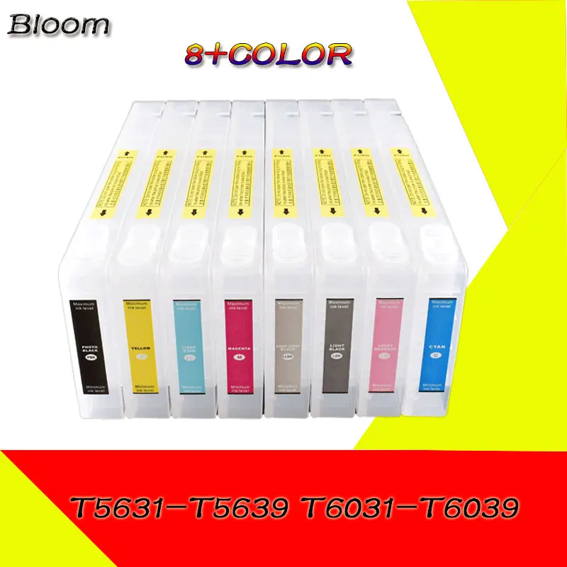 Refillable ink Cartridge +Chip Resetter For Epson Stylus Pro 4000 4400 4800 4880 7600 9600 printer ink cartridge 300ml/pc