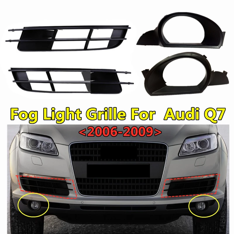 Car Replacement Accessories Auto Original Style Abs Front Lower Bumper Grills For Audi- Q7 2006 2007 2008 2009 Day Light Grille