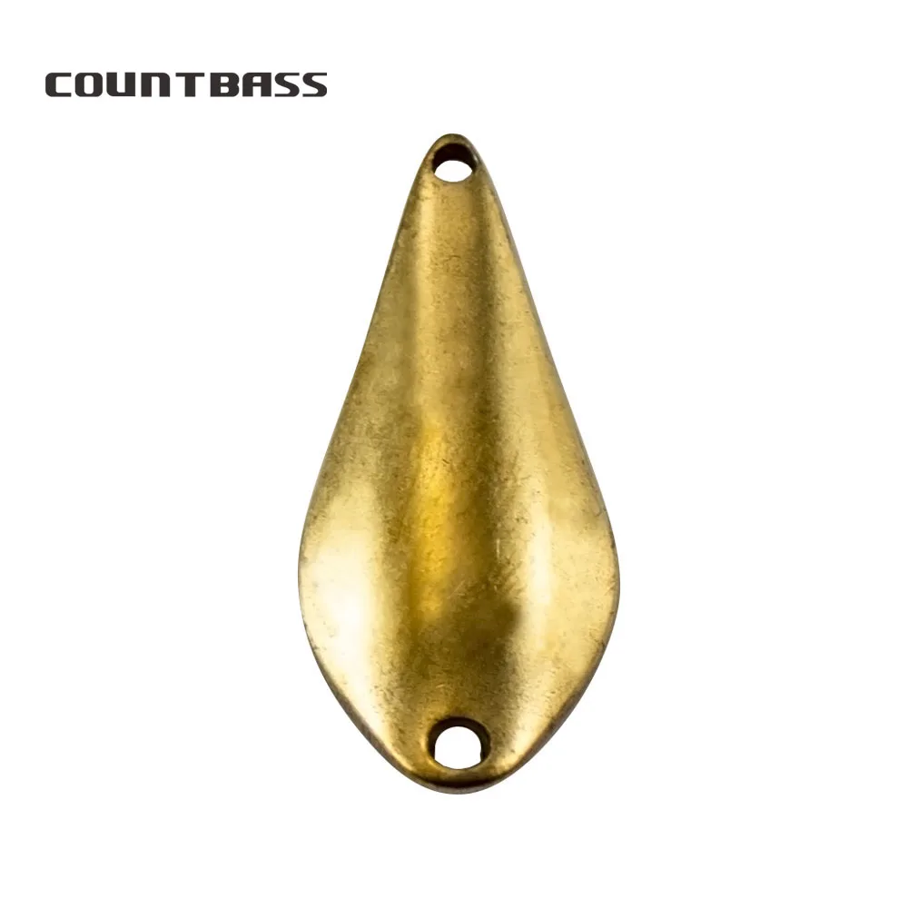 COUNTBASS 50pcs Brass Salmon Fishing Spoon Blanks  3.4g ( 1/8oz) Trout Area Spinning , Bass Pike Baits Unpainted Angler's Lures