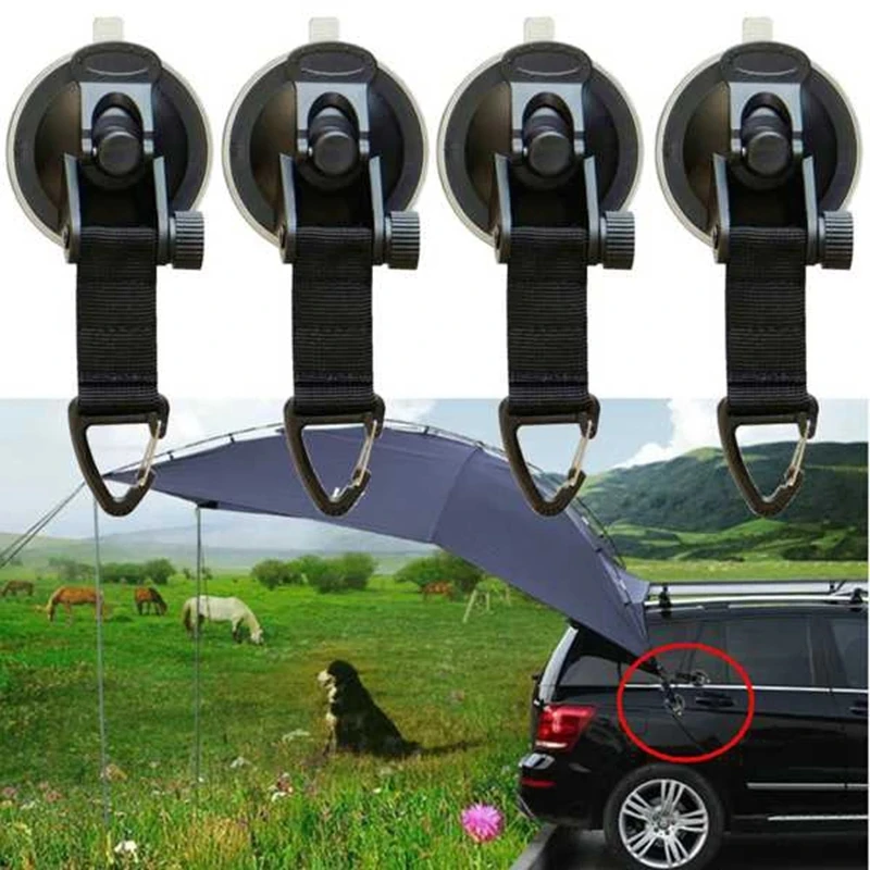 8/2Pcs Pool Tarps Tents Securing Hook Universal Suction Cup Anchor Securing Hook Tie Down,Camping Tarp As Car Side Awning