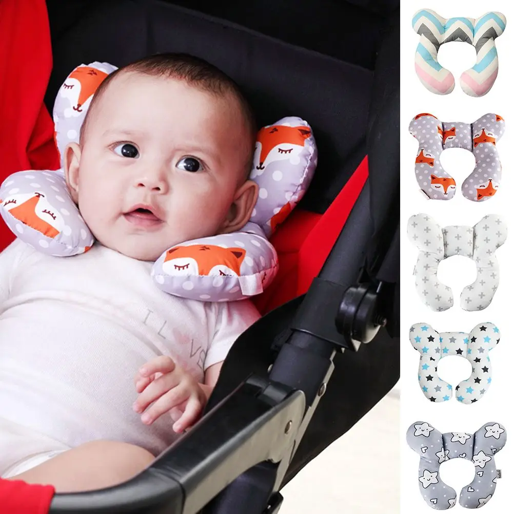 

Security Anti-roll When Sleeping Neck Support Baby Pillow U-shaped Cushion Car Seat Headrest Infant Stroller