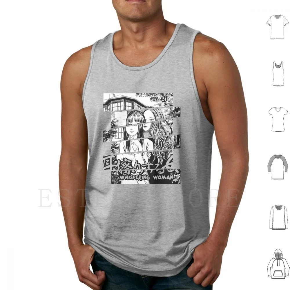 Junji Ito Tank Tops Vest Sleeveless Tomie Junji Ito Ito Tomi Junji Tomi Junji Ito Junji Ito Manga Uzumaki Souichi Japan