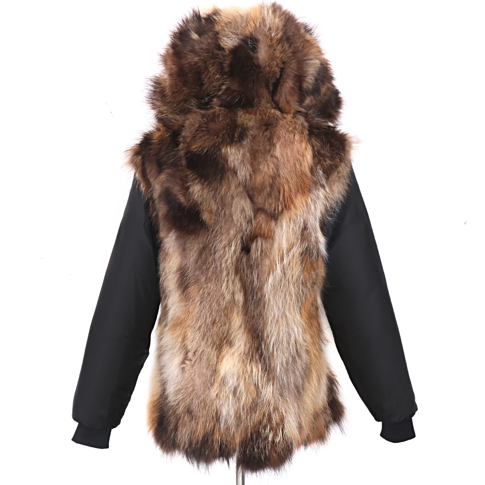 LaVelache Real Fox Fur Liner Real Rabbit Fur Liner Coat Winter Women Parka Can Match Shell and Fur Collar