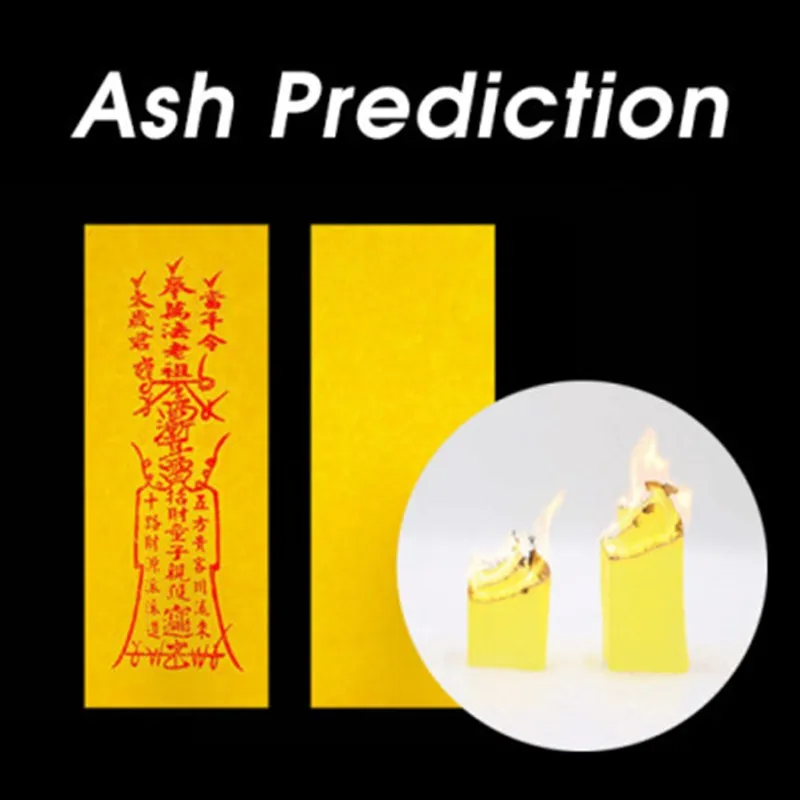 Ash Prediction (Yellow) 50pcs The Soul Paper +Ash Pen Pro Magic Tricks Miracle Prediction Soot Pro Fire Close Up Magic Illusions