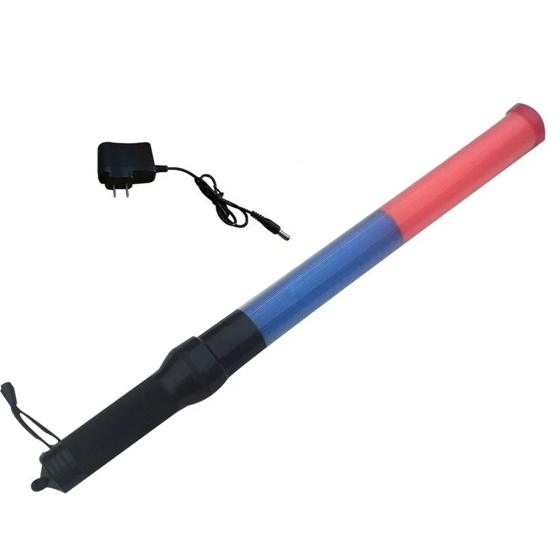 54cm*4cm Recharge Outdoor LED Warning Flashing Light Red And Blue Traffic Baton