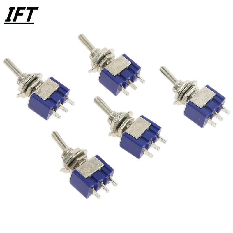 Promotion! 5 Pcs AC ON-ON SPDT 2 Position Latching Toggle Switch 6A 125V