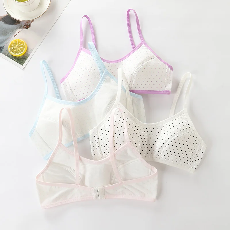 4 Pcs/Lot Girls Training Bra Cotton Kids Underwear For Girls Comfort Soft Adolescent Girl\'s Brassiere Breathable brassiere fille